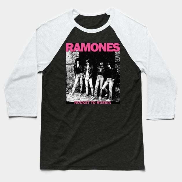 Ramones Band's Iconic Symbols Gabba Gabba Hey Baseball T-Shirt by Rutha CostumeFashionModel